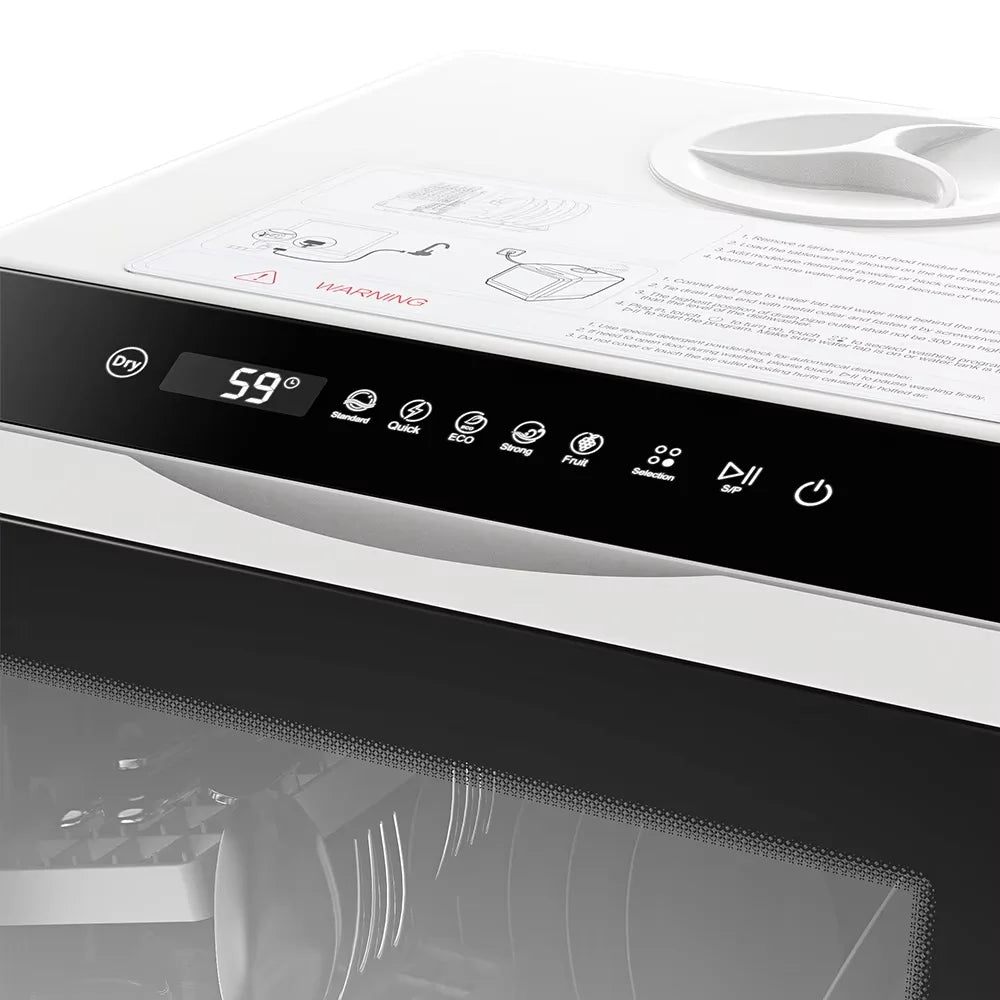 BlitzHome BH-CDW1 Smart Portable Countertop Dishwasher with APP Control 4-6 Sets Big Capacity Dual Water Inlet Modes Washers