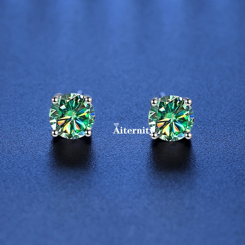 18K Plating Earrings S925 Sterling Silver D Color VVS1 Zircon Earring Stud for Women As Shinning As Diamond Wedding  Jewelry