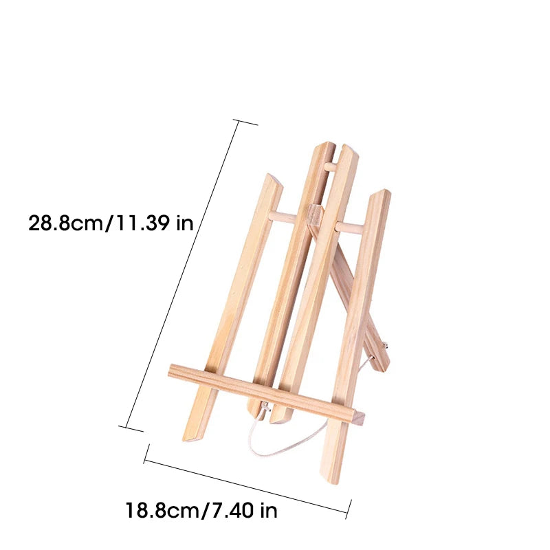 Wooden Easel For Painting,20cm 24cm 30cm 40cm 50cm Height Folding Desktop Display Triangle Bracket,Art Supplies,1 Piece HJ-02