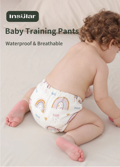 3pcs/Lot Baby Cotton Training Pants Panties 6 Layer Waterproof Cloth Diapers Reusable Toolder Nappies Diaper Baby Underwear