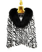 Women Real Rabbit Fur Coat High Collar Winter Jacket Make of One Rabbit Fur Cross Mink Pattern