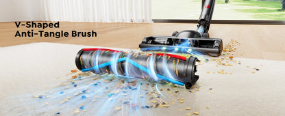 BUTURE S20 Cordless Vacuum Cleaner, 75KPa 650W Powerful Suction, 90 Min Runtime, Freestanding Charging Dock, Removable Battery, Smart Display Stick Vacuum for Pet Hair, Carpets and Hard Floors