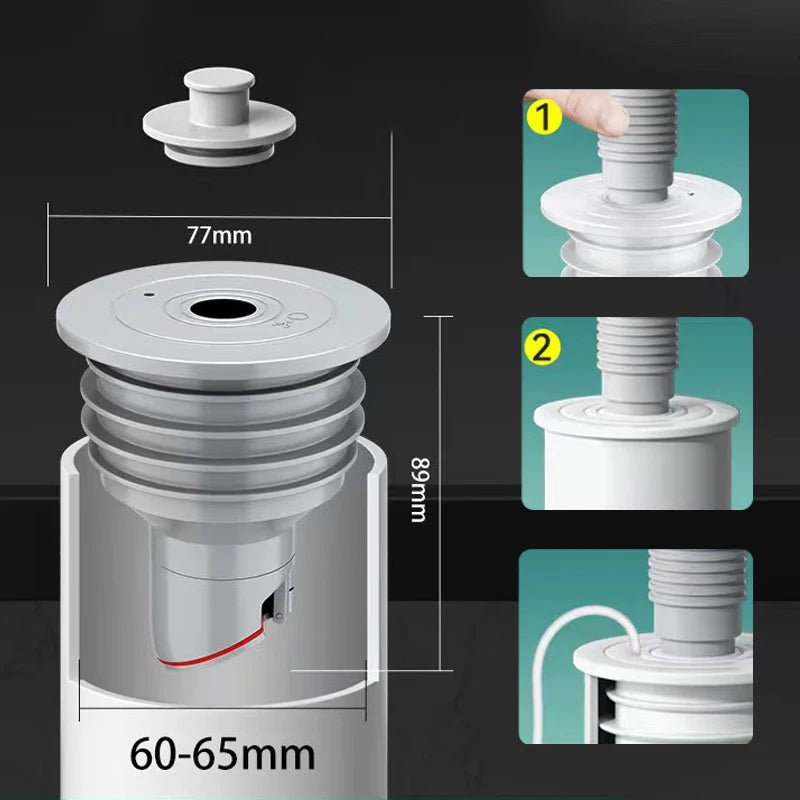 Silicone Bathroom Sewer Seal Ring Kitchen Sink Sewer Pipe Seal Plug Washing Machine Anti-odor Leakage Floor Drain Seal Connector