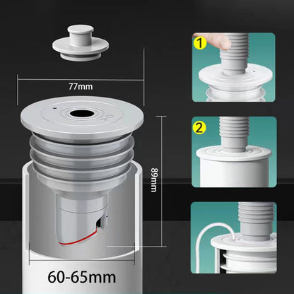 Silicone Bathroom Sewer Seal Ring Kitchen Sink Sewer Pipe Seal Plug Washing Machine Anti-odor Leakage Floor Drain Seal Connector