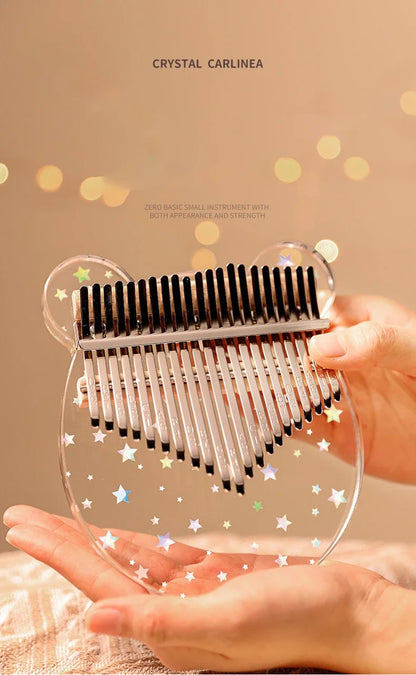 HLURU Kalimba 17 21 Key Thumb Piano Crystal Acrylic Kalimba 17 21 Key Finger Piano For Beginners And Child Keyboard Instrument