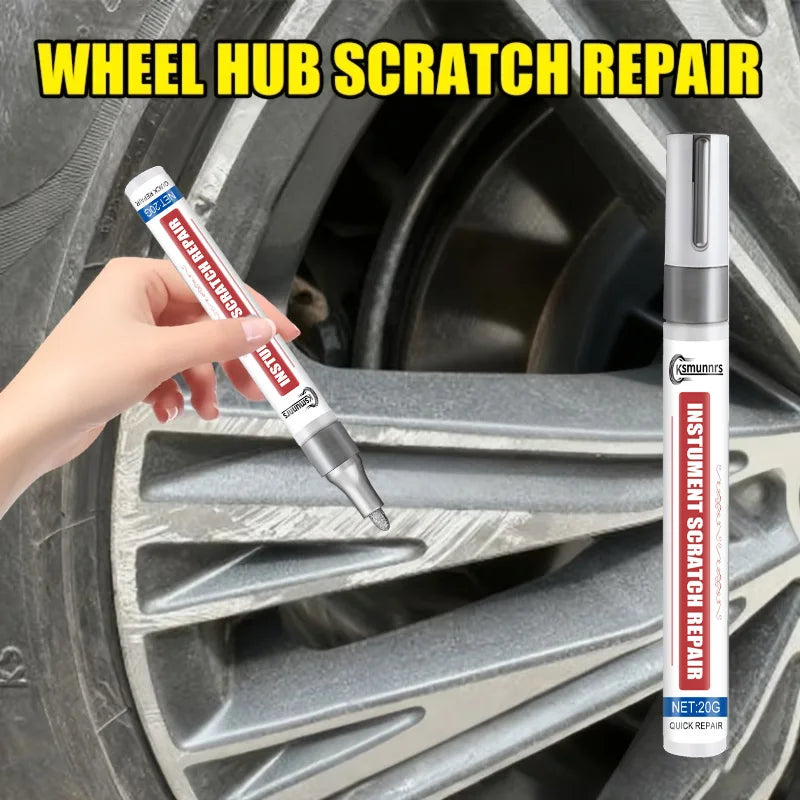 Repair Paint Pen Metal Touch Up for Wheel Rim Door Handle and Car Chrome Scratch Restoration