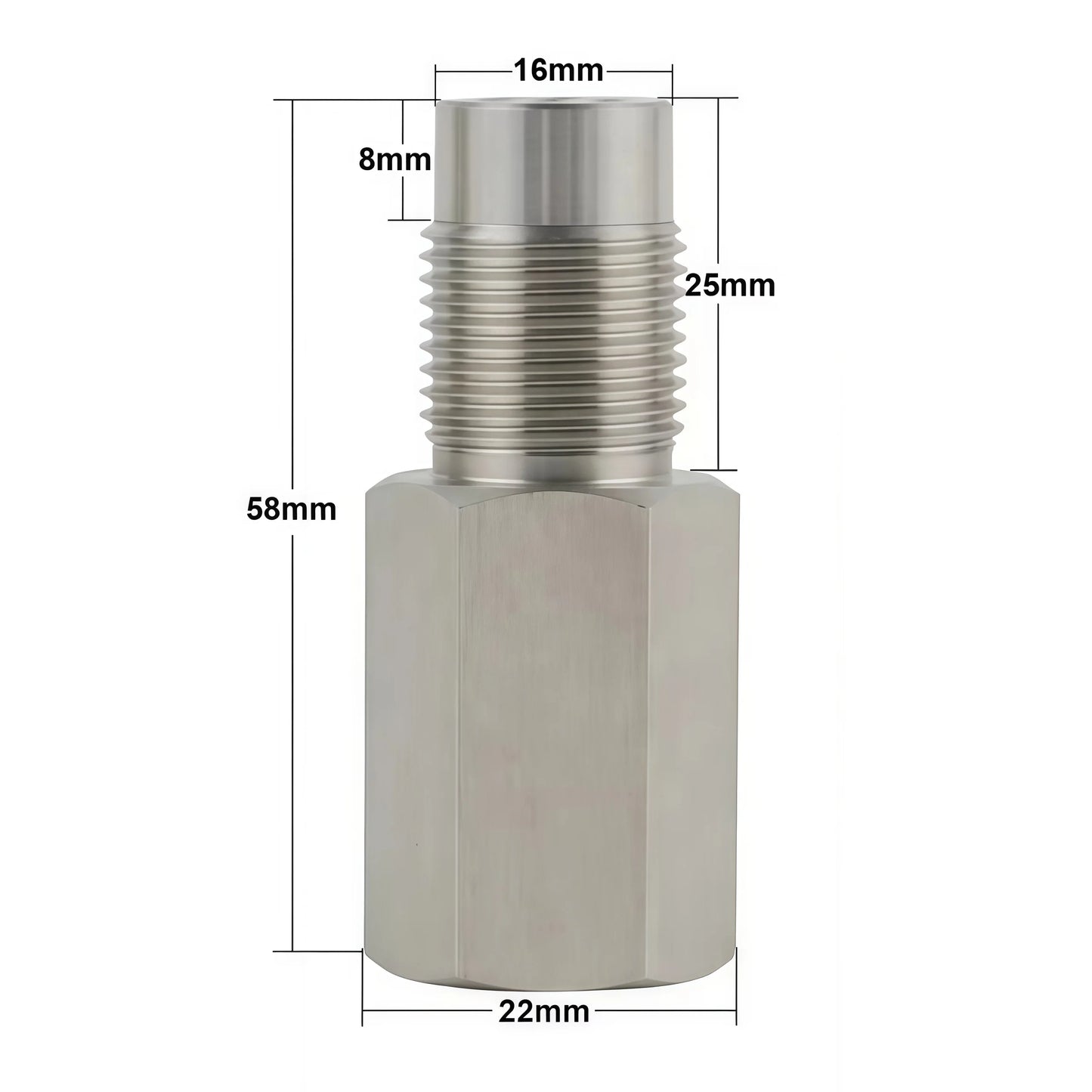 1PCS Oxygen Sensor Adapter Car Inspection Engine Light Fixing Catalytic Network Oxygen Sensor Interval Mini Catalytic Converter