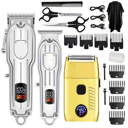 Hair Clippers Electric Razor Shavers for Men USB Rechargeable Clippers and Trimmer Beard Trimmer Barber Kit Professional Clipper