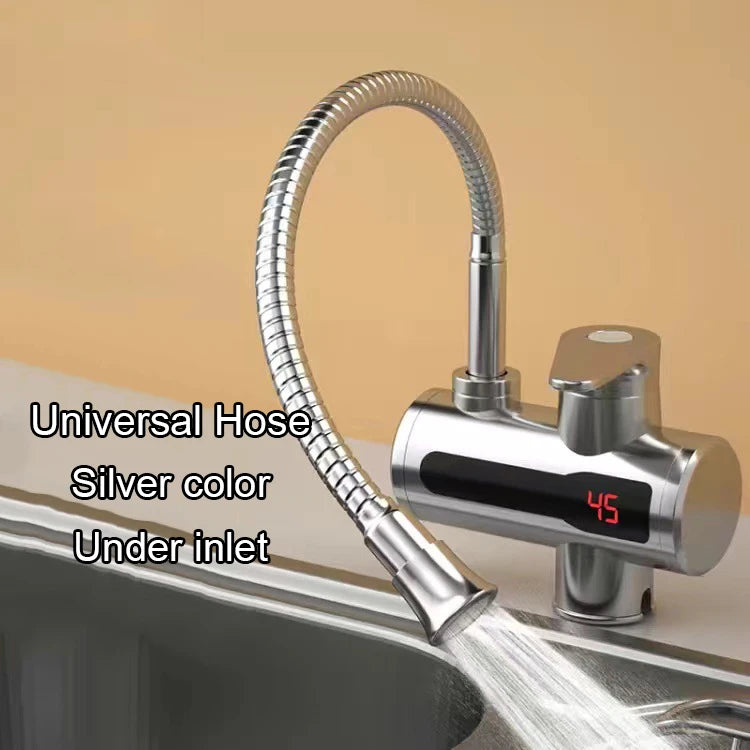 DMWD Tankless Electric Hot Water Heater Universal Hose Faucet Kitchen Instant Heating Tap Water Heater LED Temperature Display