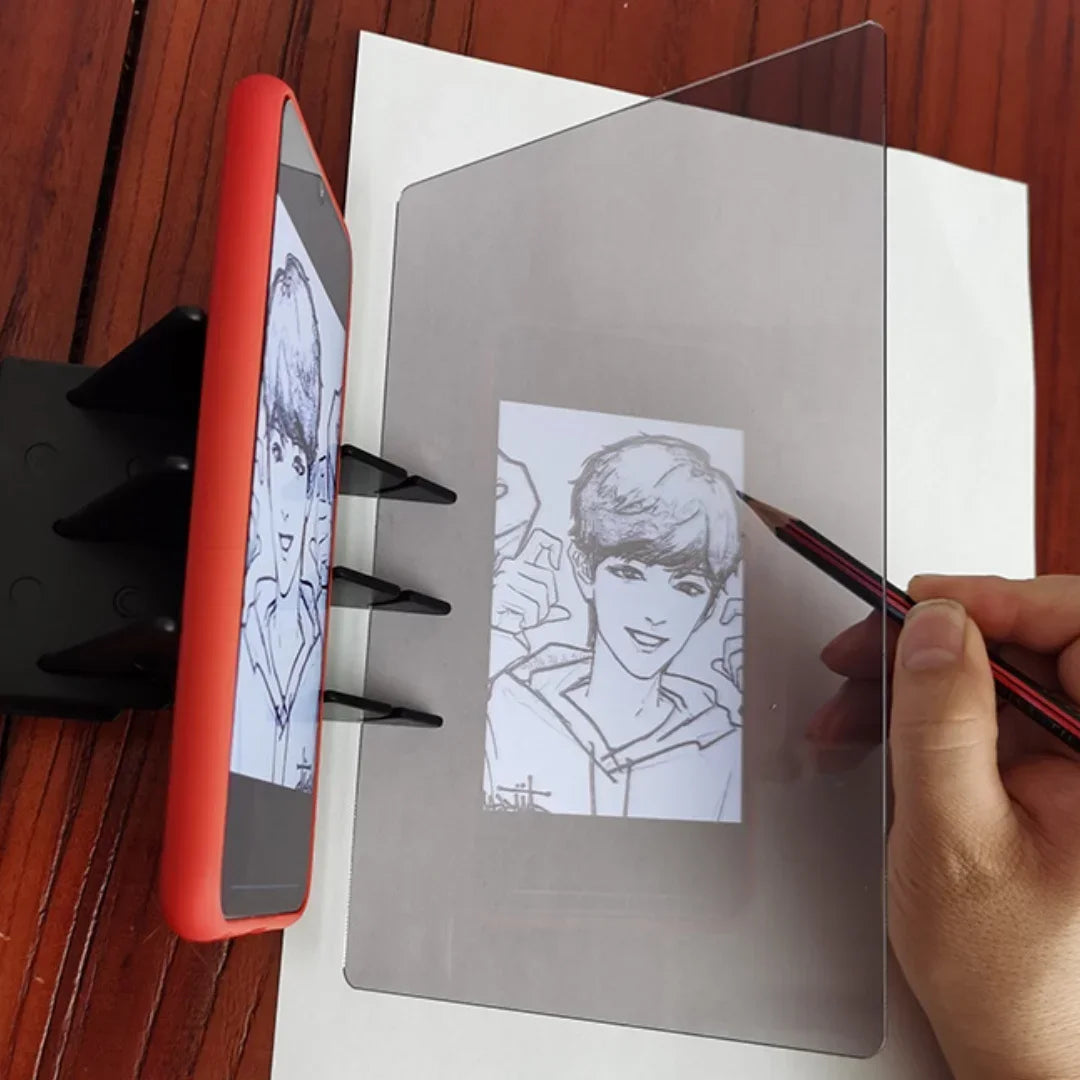 1pc Optical Drawing Projector Board Adjustable Brightness Tracing Sketching Painting for Artists Students Home Studio Classroom