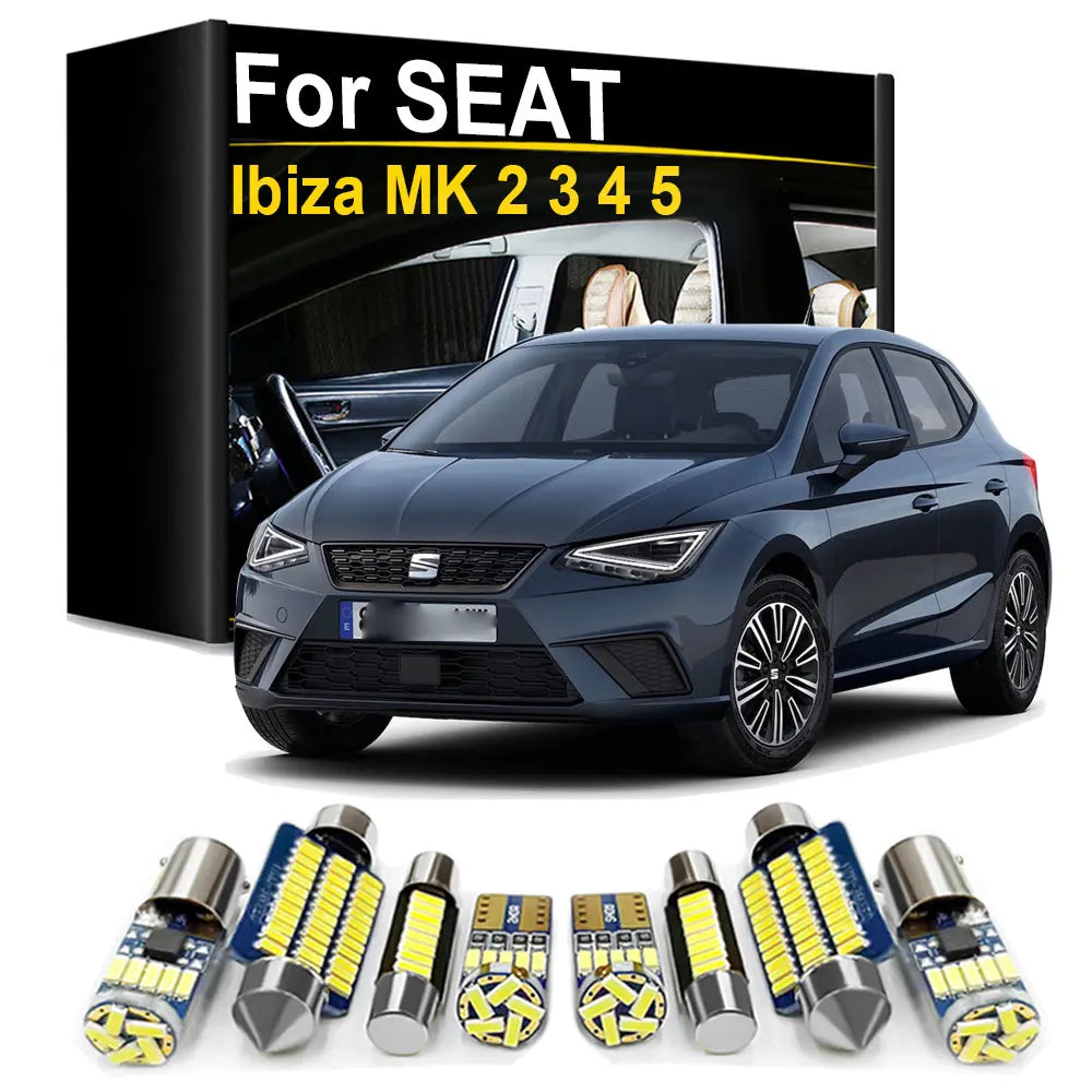 Complete Interior LED Light Kit For Seat Ibiza 6L 6J 6P 6F 6K MK2 MK3 MK4 MK5 2002 2009 2011 2015 2016 2017 2018 2021 Canbus