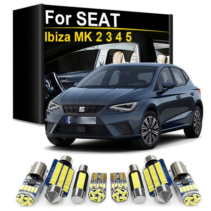 Complete Interior LED Light Kit For Seat Ibiza 6L 6J 6P 6F 6K MK2 MK3 MK4 MK5 2002 2009 2011 2015 2016 2017 2018 2021 Canbus