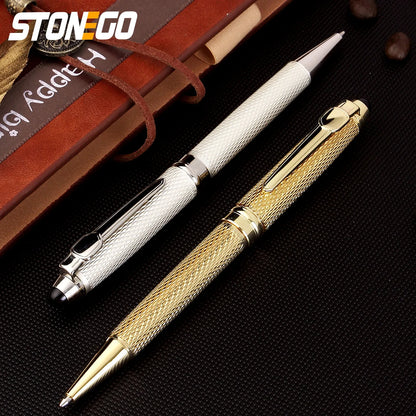 STONEGO Classic Luxury Rollerball Pens, Stainless Steel Roller Ball Pen for Men Women, School, Office, Executive, Business