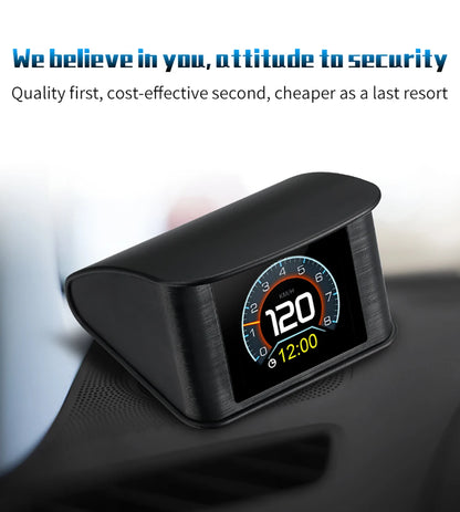 Updated P10-PRO OBD2 HUD With Russia Korean Language Smart Digital Meter On Board Computer Digital Speedometer Overspeed Alarm
