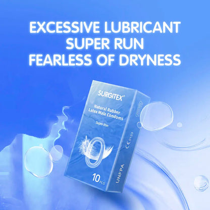 20-Pack Ultra-Popular Combo Pack Ultra-Thin Ultra-Lubricated Textured Male Condoms for Bareback Sensation