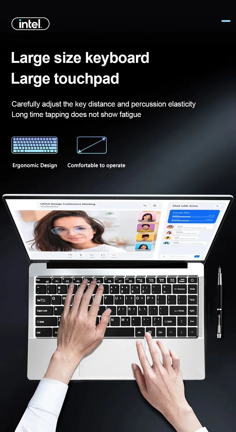 2026 New Office I7 Laptop Intel Core I7-8650U Windows 11 Pro 12GB RAM 1TB/2TB SSD 4K HD Notebook Study Laptops