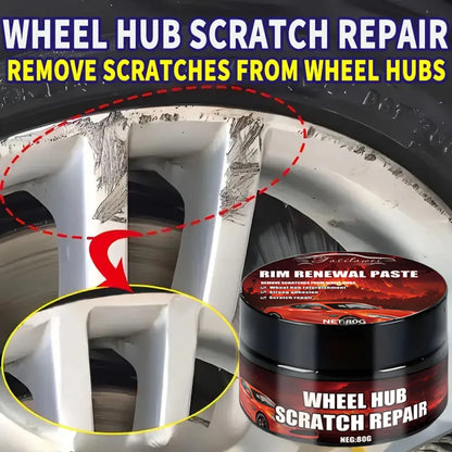 Car Wheel Rim Scratch Refurbishment Paste, Tire Rim Scratch Paint Repair Paste - Black And White Silver Aluminum Alloy Rim Profe