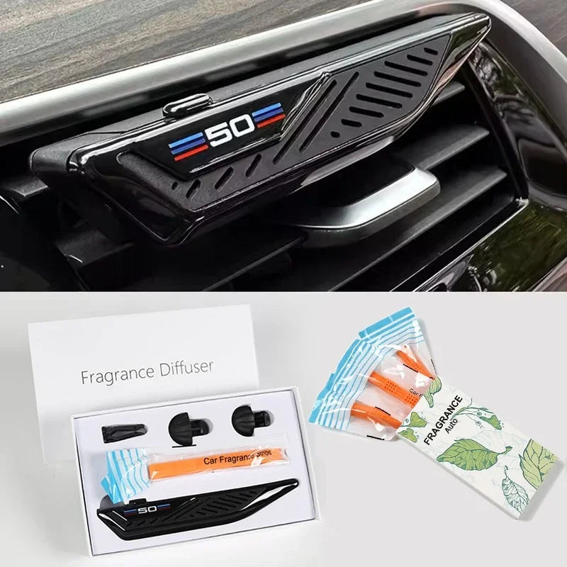 Car Air Fresheners F10 F30 Fragrance Holder Refill Strips Car Air Freshener Perfume Diffuser Blade Shape Vent For BMW