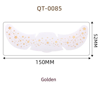 1pc Hot Stamping Freckles Makeup Sticker Metallic Radiation Golden Silver  Fake Freckles Temporary Tattoo Stickers Face Makeup