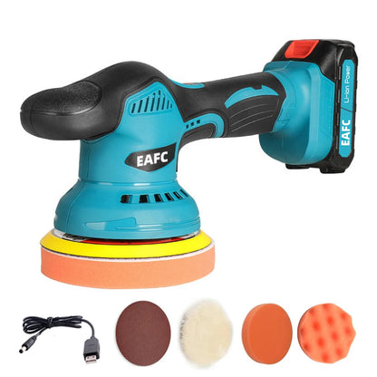 EAFC 6-Speed Cordless Car Polisher for Makita 21V Battery, Electric Auto Waxing Polishing Machine, Car Buffer Detailing Tool Kit