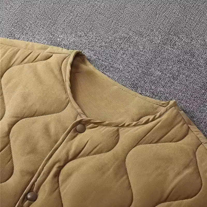 Vintage M65 Liner Jacket Men Winter New Khaki Thick Multi-pocket Tooling Padded Jacket Long Sleeve Cardigan Hunting Coat