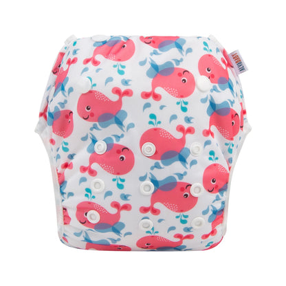 U PICK ALVABABY Swim Diaper Adjustable Swim Nappy for Swimming Lessons Fashion Design Swimming Nappy for Baby Under 8 Months