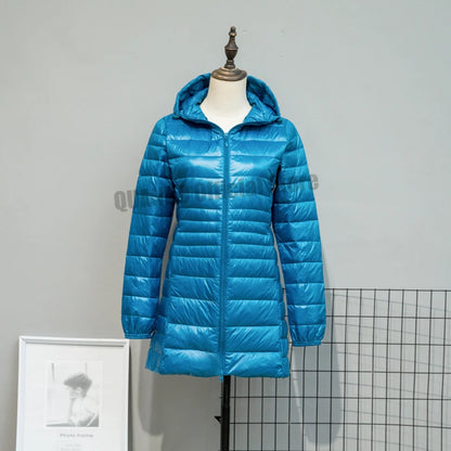 Women Spring/Autumn Ultra Lightweight Quilted Jacket 2023 New Woman Water and Wind-Resistant Big Size women Hoodies coat