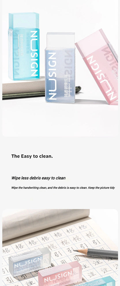 NUSIGN 2B Soft Rubber Pencil Eraser for Students Art Sketching Painting Exam Writing Correction School Stationery Supplies