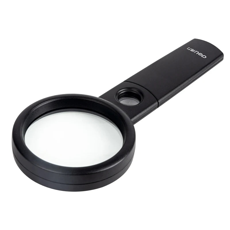 Deli High-Definition Handheld Magnifying Glass Portable Elderly Reading Aid with Dual Mirror for Identification