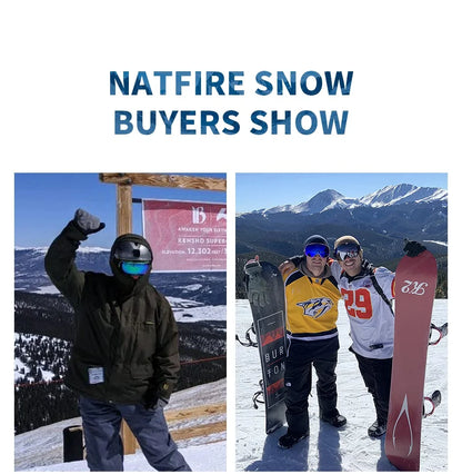 NATFIRE Ski Goggles Double Layers Anti-fog UV400 Snowboard Snow Goggles Snowmobile Glasses Eyewear Outdoor Sport Skiing Googles