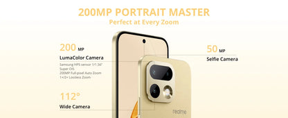 New Arrival realme 16 Pro 5G Smartphone European Version 200MP LumaColor Camera 6500nit AMOLED Display 6500mAh Battery NFC