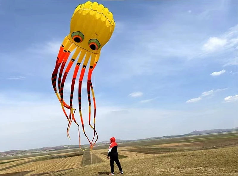 Large 15m octopus kites flying for adults kites windsurf cerfvolant inflatable toys kevlar Clothlarge kites outdoor fun dragon