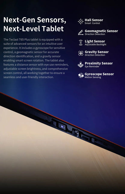 Teclast T65 Plus Tablet 13.4" 120Hz IPS Android 15 20GB RAM(8GB+12GB) 256GB ROM Helio G99 10000mAh 18W Fast Charging GPS T65Plus