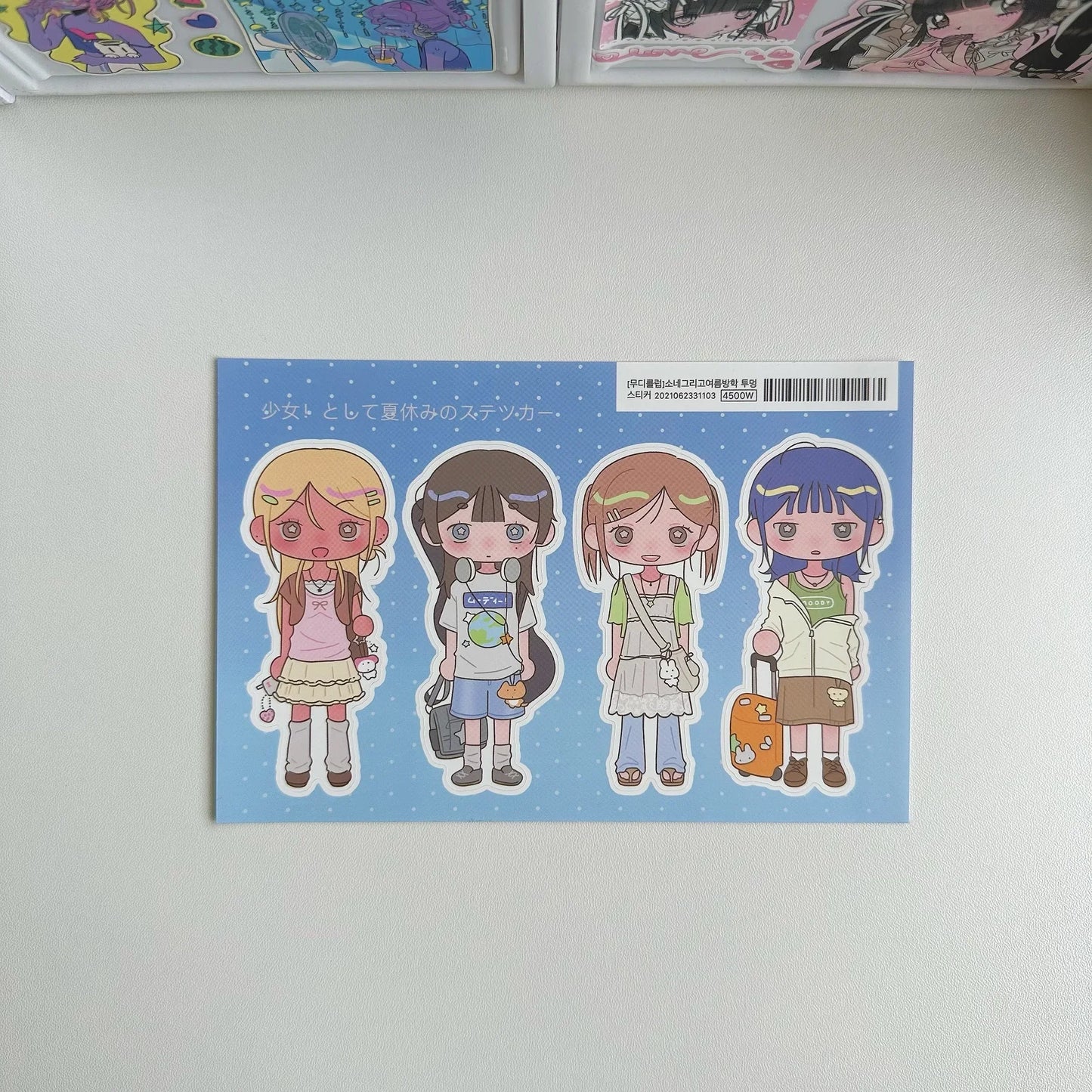 Cute Sweet Cool Japanese Shibuya Girl Sticker Korean Kawaii Cartoon Y2k Stickers Hand Account Diary Scrapbook Decorative Sticker