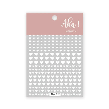 White Bloom Translucent Hollow Butterfly Heart Nail Sticker Press on Nails Decals Hollow Heart Star Moon Shape Sticker Sliders
