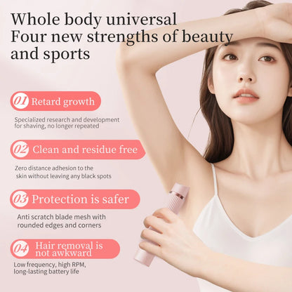 Electric Razor for Women Bikini Underarm Lady Facial Razor Waterproof Double Head Hair Removal Epilator Electric Female Trimmer