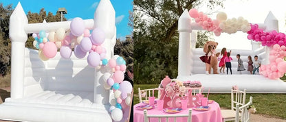 Oxford Jumping Bouncy Castle Bouncer for Wedding Party with Carrying Bag Repair kit Inflatable White Bounce House Professional