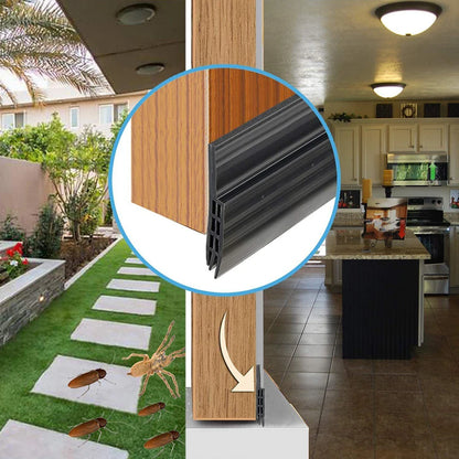 1M Waterproof Seal Strip Windbreak Stopper Door Bottom Guard Door Draft Excluder Strip Self Adhesive Tape Bottom Strip