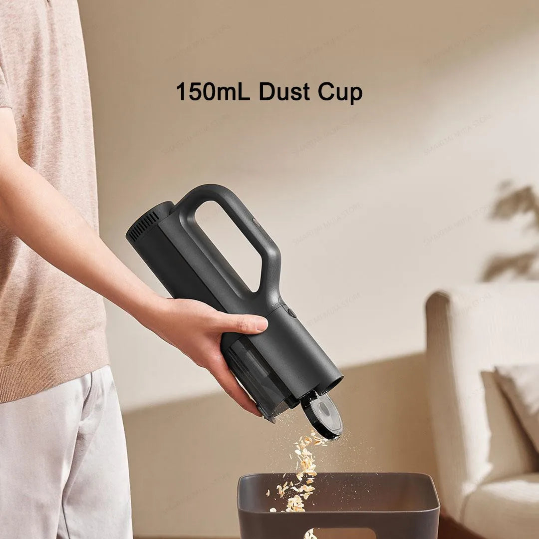 MIJIA Car Vacuum Cleaner 21kPa Suction,2400mAh Battery,Type-C Fast Charg,150mL Dust Cup,For Home Wireless Vacuum Cleaners
