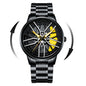 2024New Car Watch Rotating Dial Quartz Movement Stainless Steel VA AV VOOM Top Brand Sports Style Black Wrist Watch Reloj Hombre