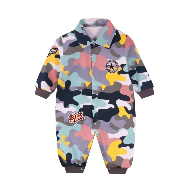 Spring Autumn Newborn Baby Boy Rompers Cotton Girls Clothes 0 to 12 Months Comfortable Babies Jumpsuits Clothing Onesies