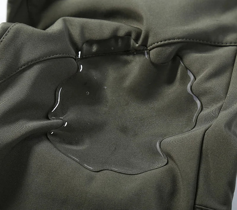 Men Winter Autumn Fleece Waterproof Cargo Pants Hiking Camping Softshell Climbing Casual Warm Tactical Military Combat Trousers