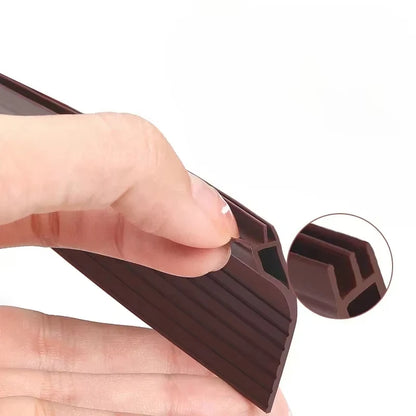 2M TPE Door Draft Stopper Self Adhesive Under Door Draft Blocker Insulator Flexible Door Sweep Weather Stripping Noise Stopper