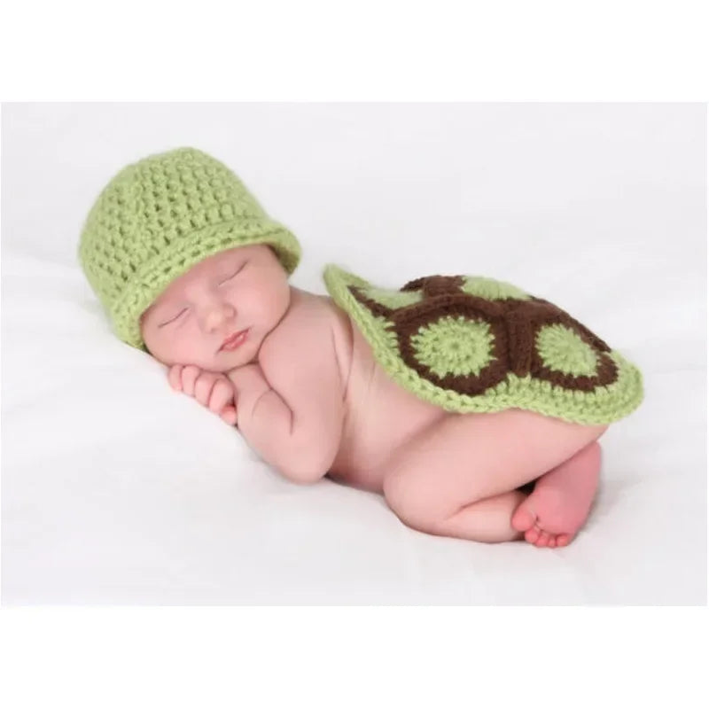 Newborn Photography Props New Born Baby Crochet Knit Costume Accessories Infant Photo Shoot Clothes Newborn Shooting