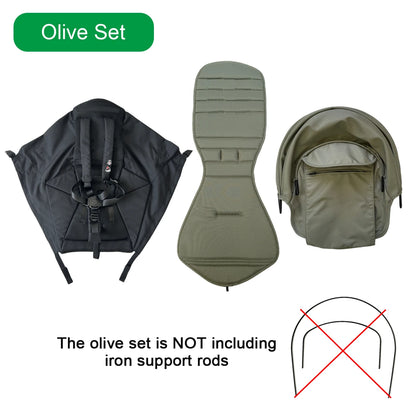 MomTan Stroller Accessories Replacement Set Extended Canopy & Seat Cushion & Seat Base For Babyzen YOYO Series & Stokke YOYO3