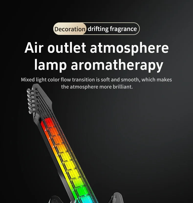 1PC Car Air Conditioner Vent Guitar Aromatherapy Atmosphere Light Perfume Fragrance Decorative Music Pickup Lamp Car Accessories
