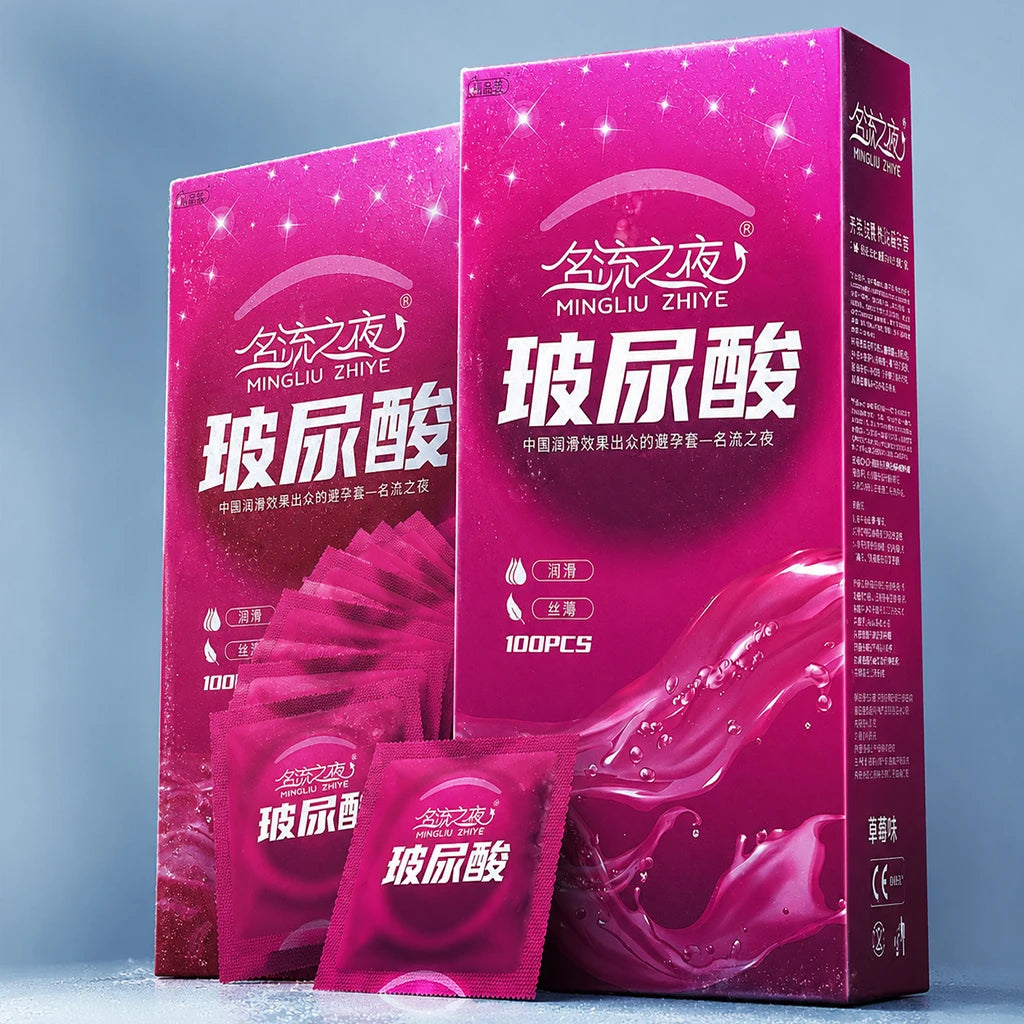 Strawberry Flavored Condoms 100pcs Bulk Ultra Thin Latex Condoms  Safe Contraception Lubricated Male Sex Toys for Men