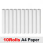 10/20 Rolls A4 Quick-Dry Thermal Paper - Thicker & Brighter Paper for Portable Printers, Glossy Finish for Crystal-Clear Font