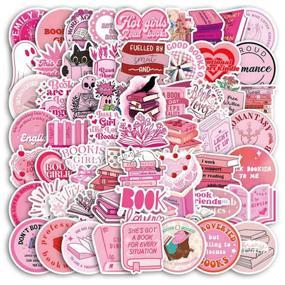 10/50/100pcs Mix Kawaii Smut Bookish Dark Romance Reading Book Stickers Aesthetic DIY Scrapbooking Notebook Laptop Phone Sticker