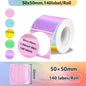 140Pcs 50x50mm Self-Adhesive Thermal Adhesive Sticker Label Roll Compatible with Phomemo M110 M220 M200 E210 P50 DETONG P1 WP952